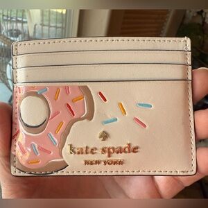 Kate Spade New York Coffee Break Donut Small Slim Card Holder Wallet